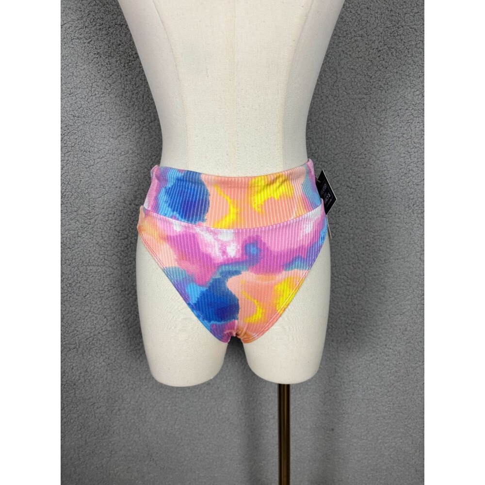 Salt Cove Juniors Tie-Dyed Cheeky Bikini Bottom Multicolor Size Small NWT's